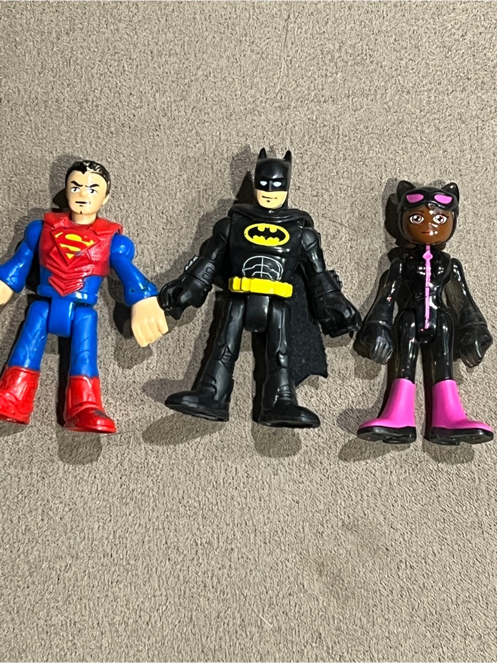 Imaginext lot of 3 DC Comics Batman & Superman & Cat woman figure